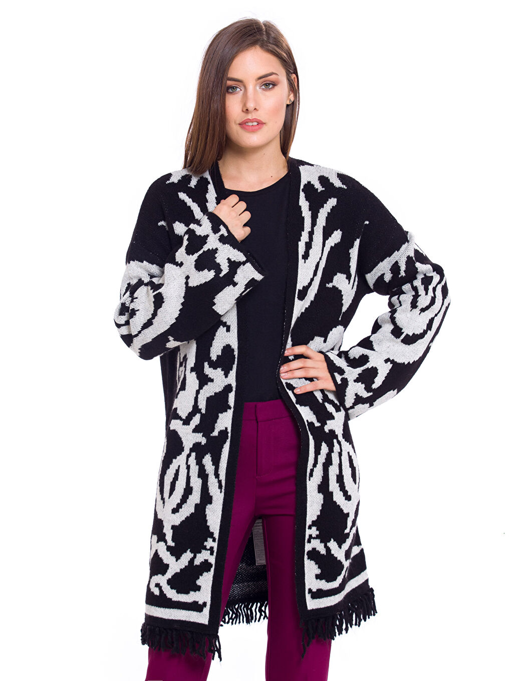 LCW Vision Frau SCHWARZ Cardigan -7KK833Z8-CVL