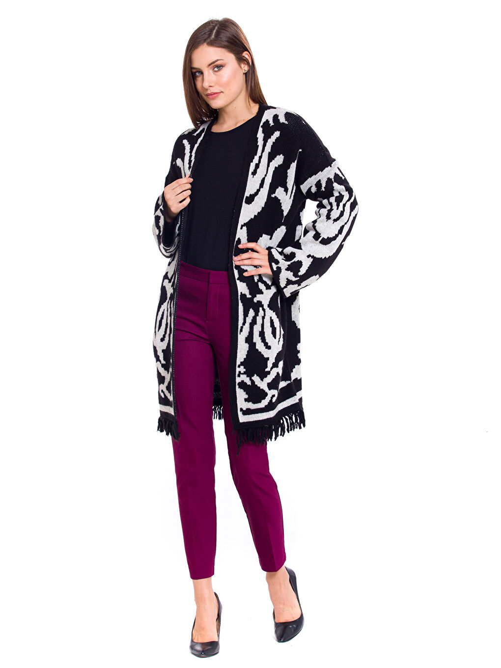 LCW Vision Frau SCHWARZ Cardigan -7KK833Z8-CVL