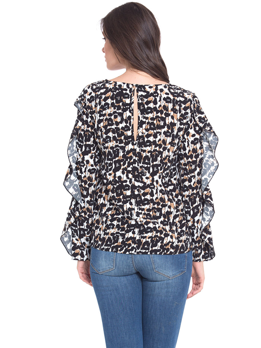 Siyah Baskılı Bluz-2