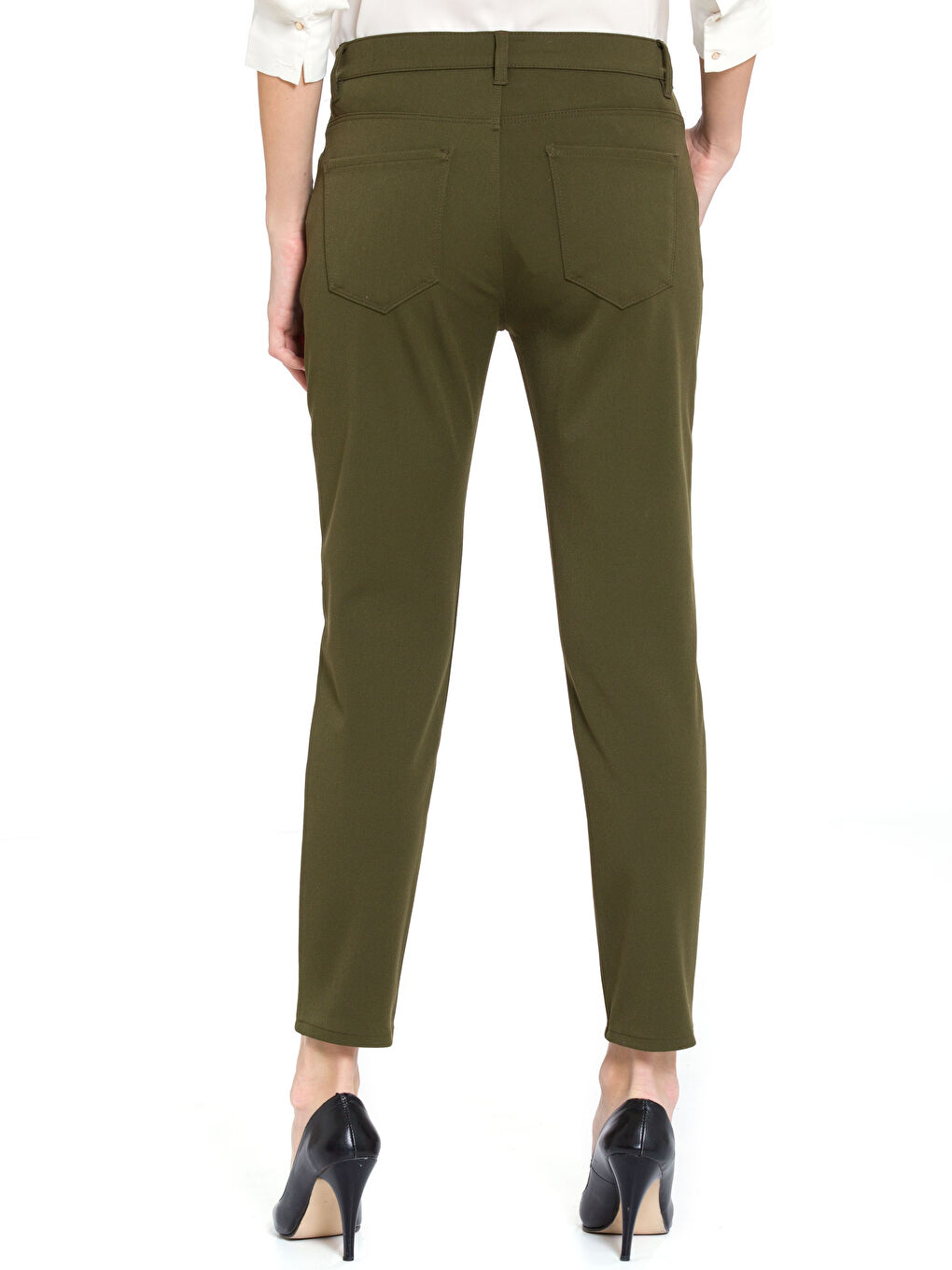High Waist Pocket Detailed Women's Trousers-1