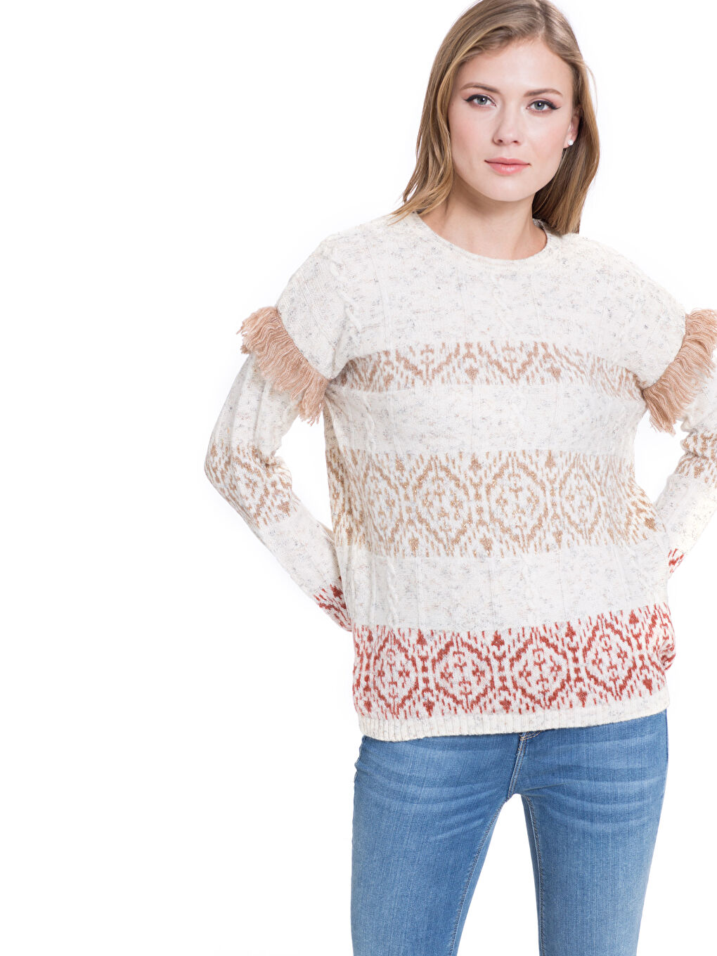 LCWAIKIKI Classic Frau BEIGE Pullover -7KB383Z8-DCY