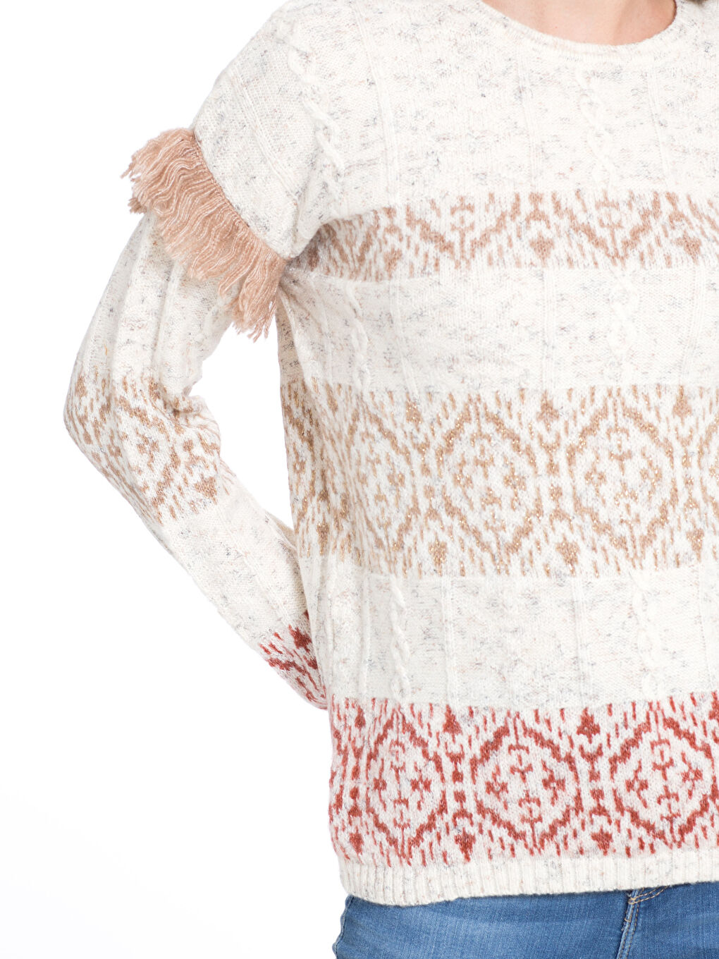 LCWAIKIKI Classic Frau BEIGE Pullover -7KB383Z8-DCY