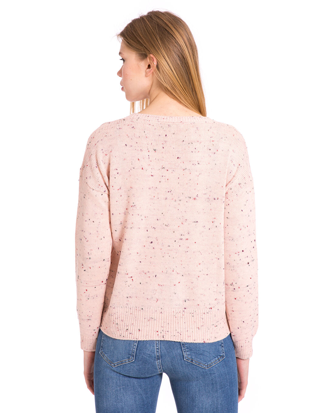 كنزة صوفية وردي امرأة-1