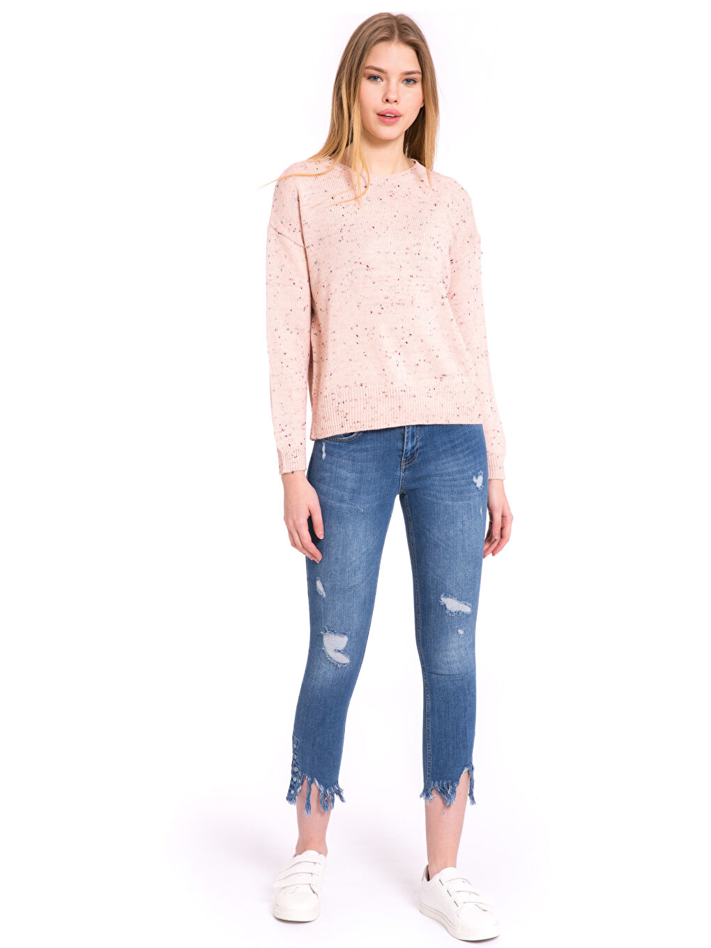 كنزة صوفية وردي امرأة-2