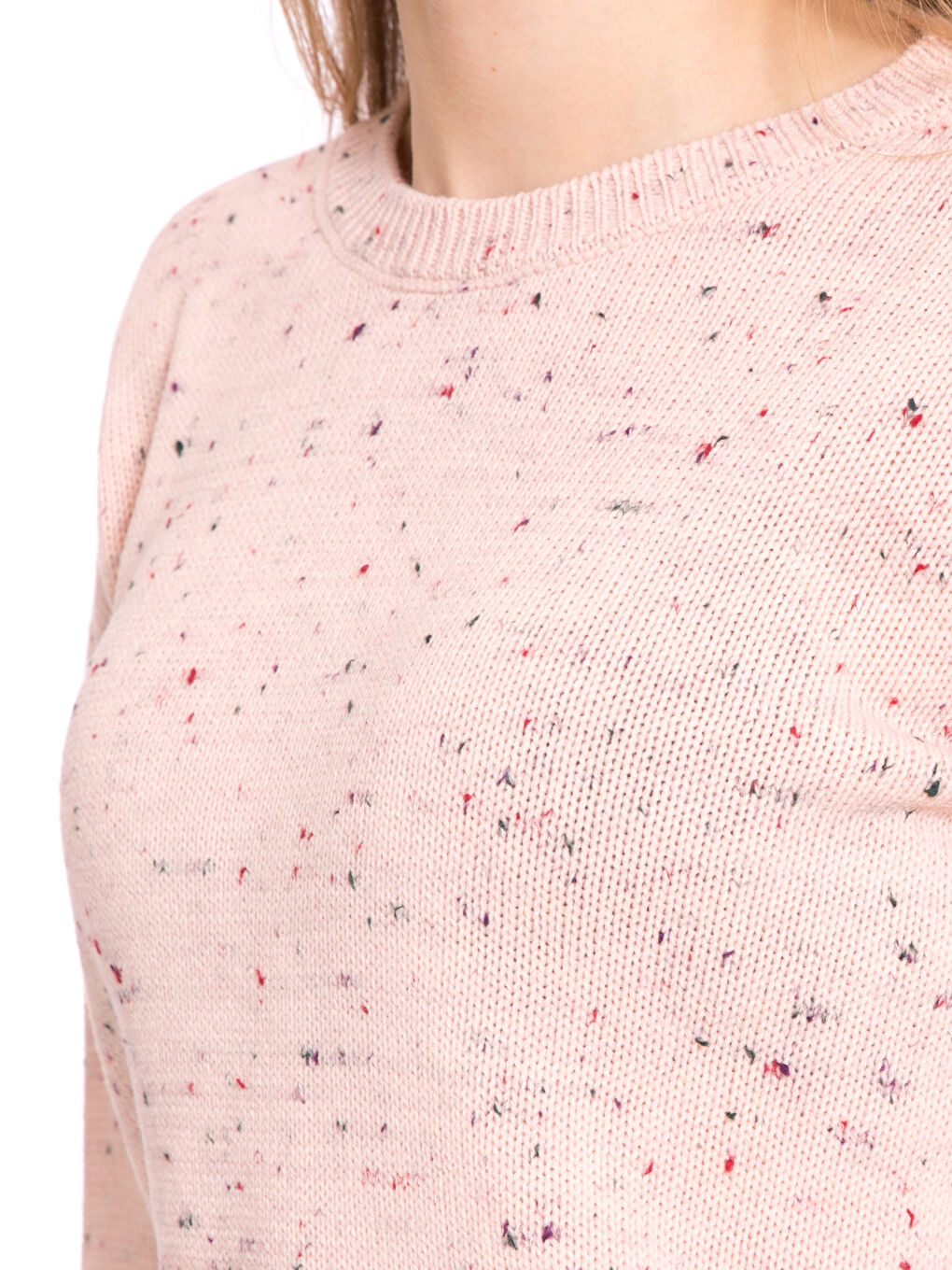 كنزة صوفية وردي امرأة-3