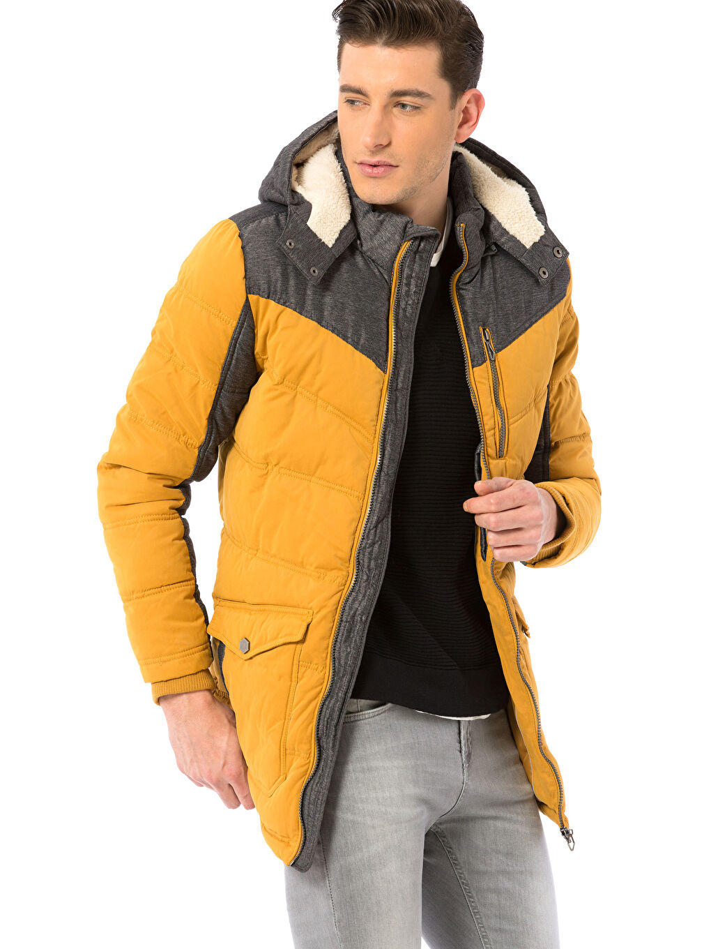 XSIDE Kapüşonlu Kalın Mont -7K3508Z8-JK8