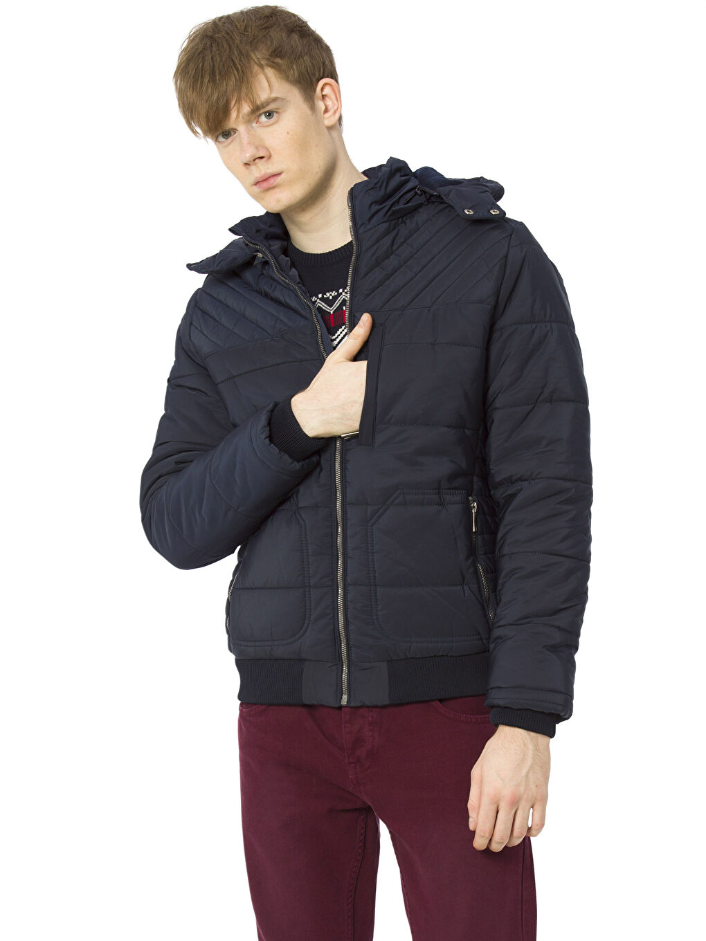 Lacivert Şişme Mont