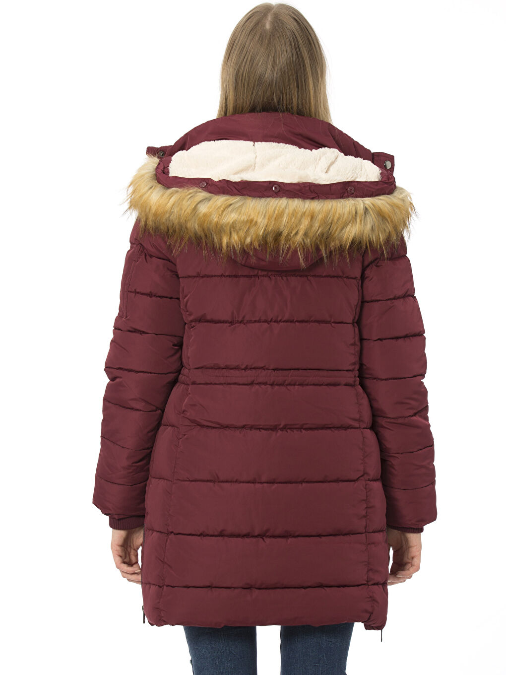 Bordo Şişme Mont-3