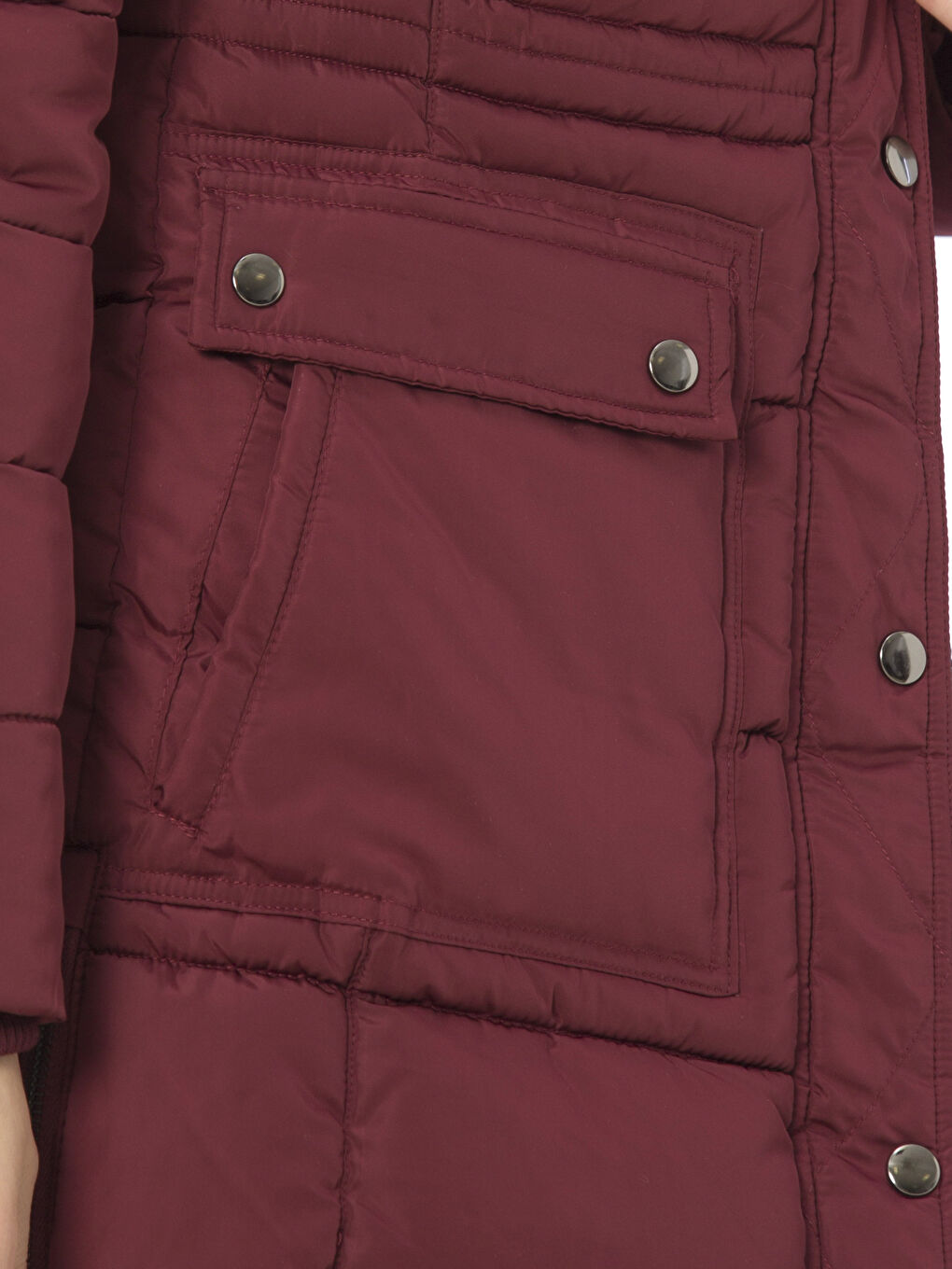 Bordo Şişme Mont-5