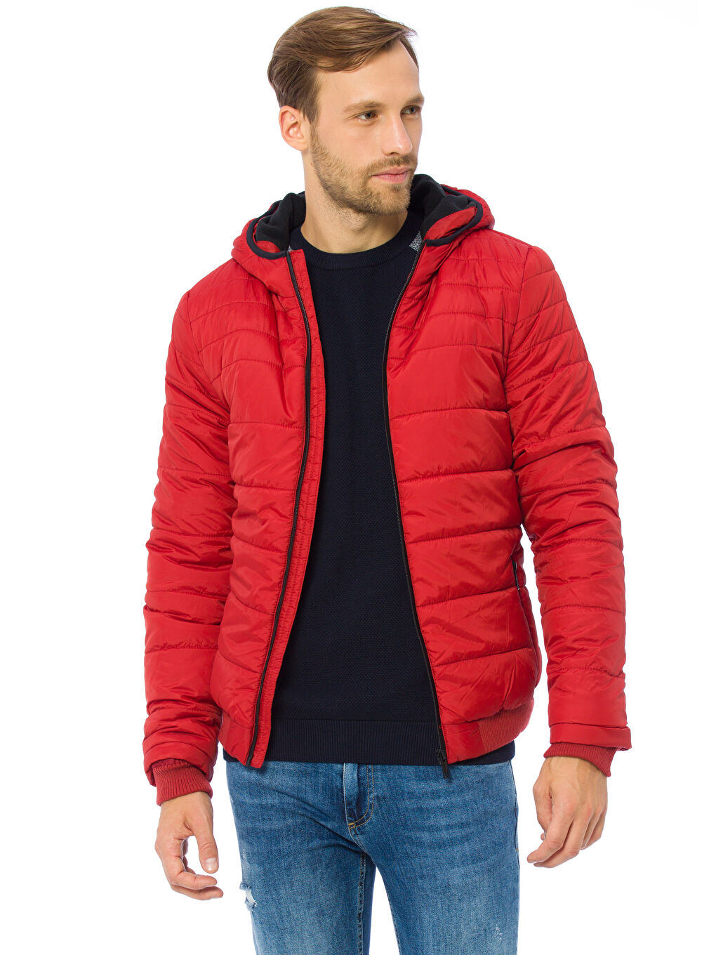 Geacă matlasată PORTOCALIU Bărbat