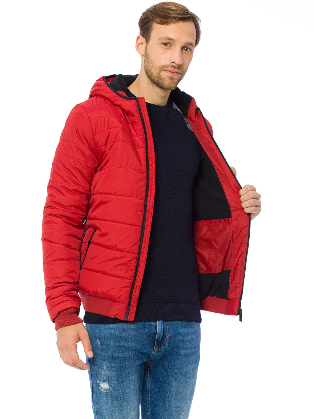 Geacă matlasată PORTOCALIU Bărbat-1