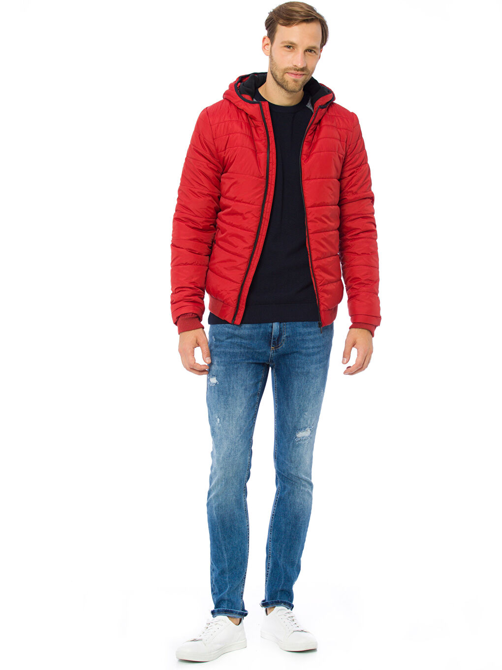 Geacă matlasată PORTOCALIU Bărbat-3