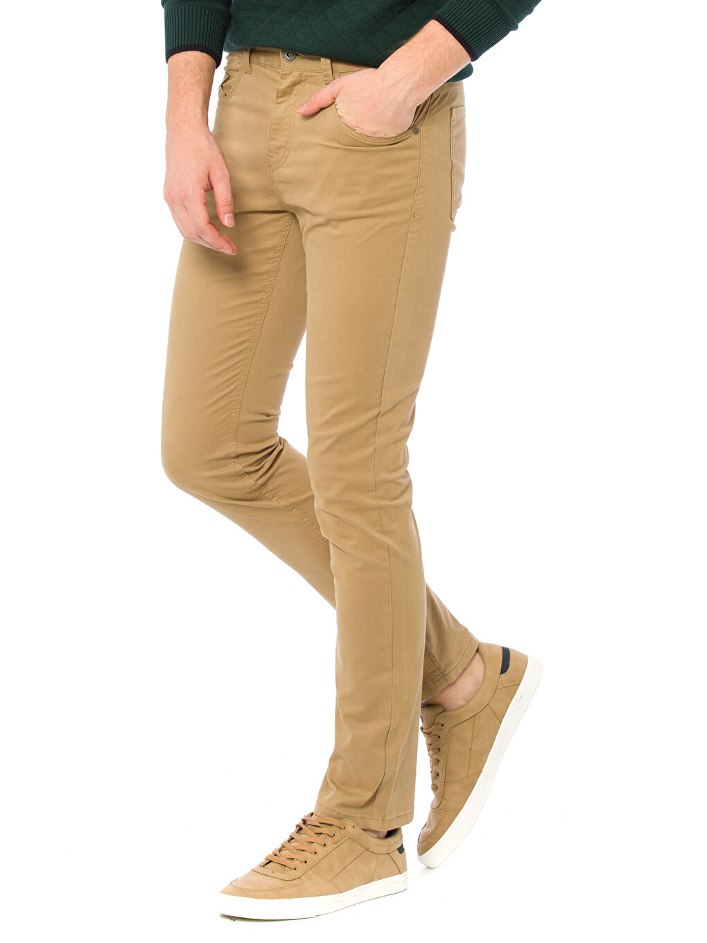 Slim Fit Twill Men's Trousers