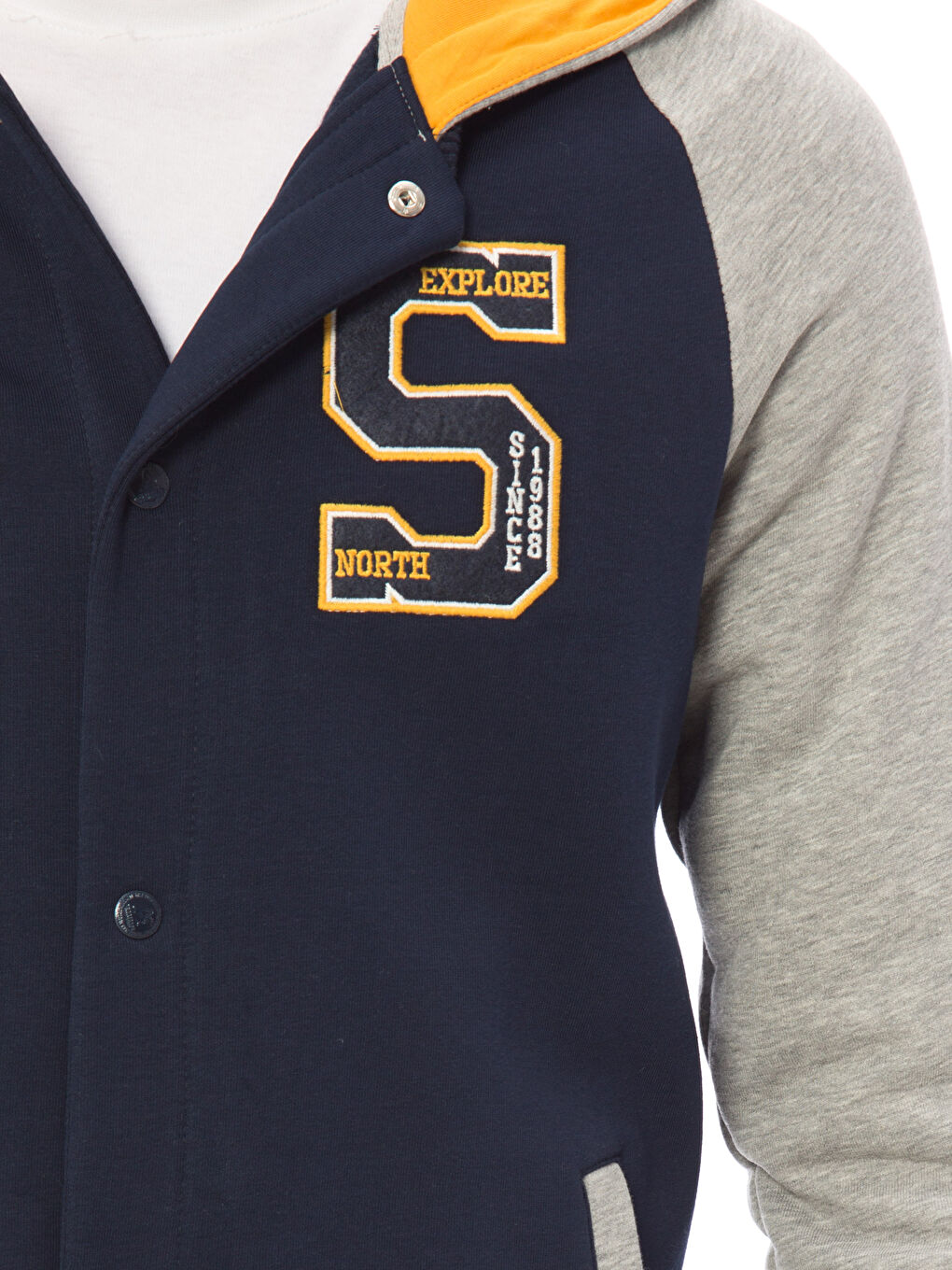 Açık Lacivert Fermuarlı Sweatshirt-4