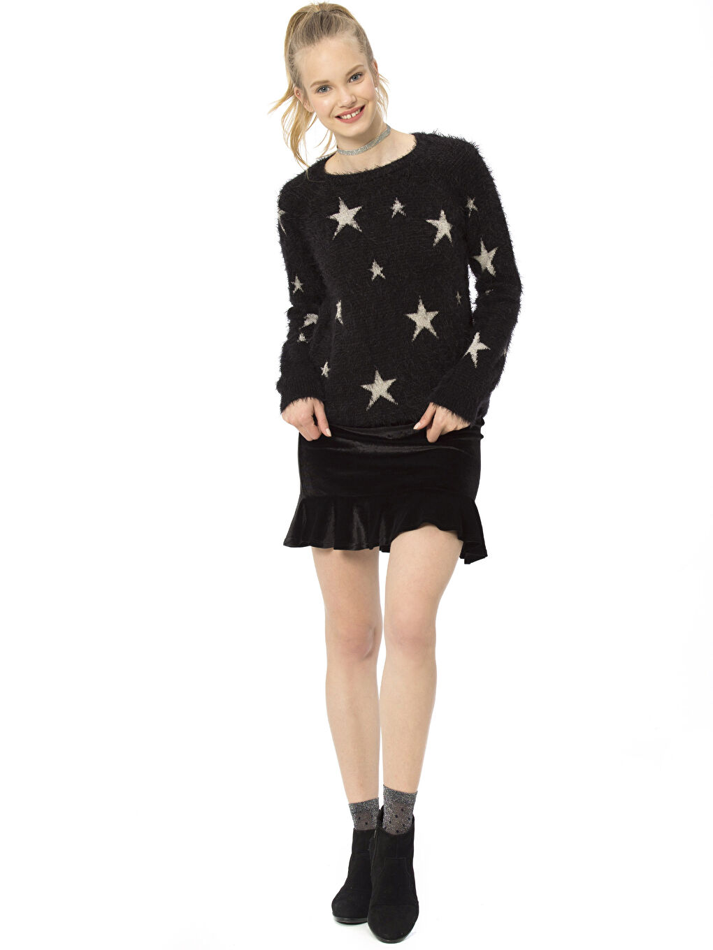 LCW Vision Frau SCHWARZ Pullover -7K6323Z8-CVL