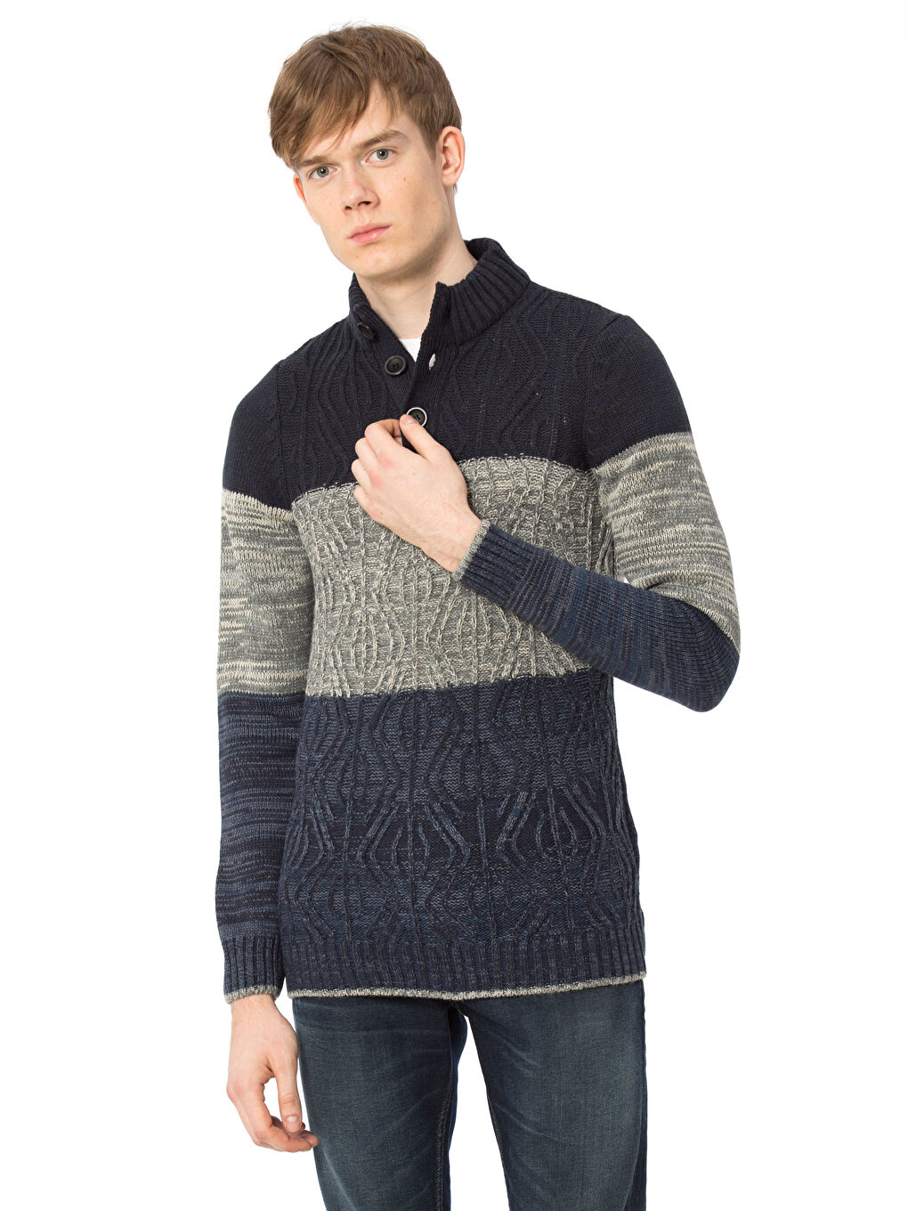 XSIDE Man INDIGO Sweater -7K6797Z6-J2H