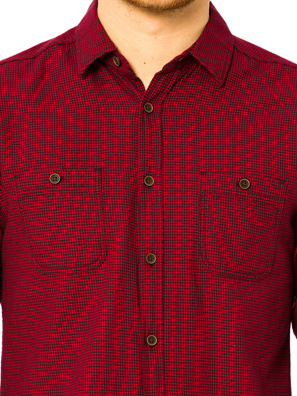 قميص أحمر رجل-3