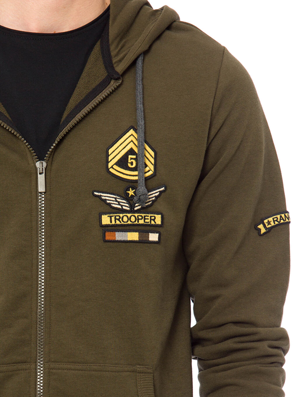 Sweat zippé KAKI Homme-3