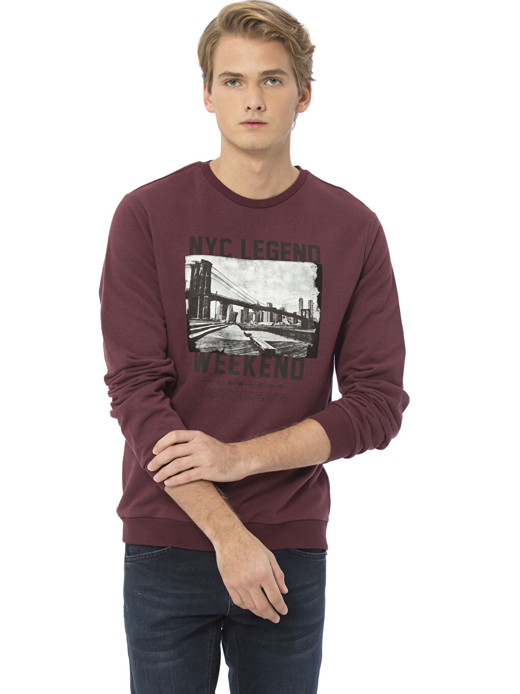 Man BORDEAUX Sweatshirt