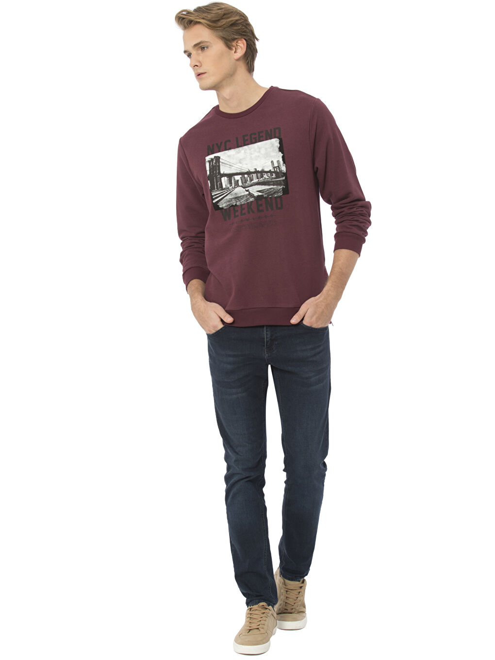 Man BORDEAUX Sweatshirt-2