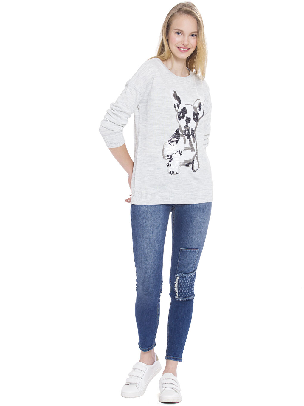 LCW Vision Woman GREY Sweater -7K8206Z8-D5P