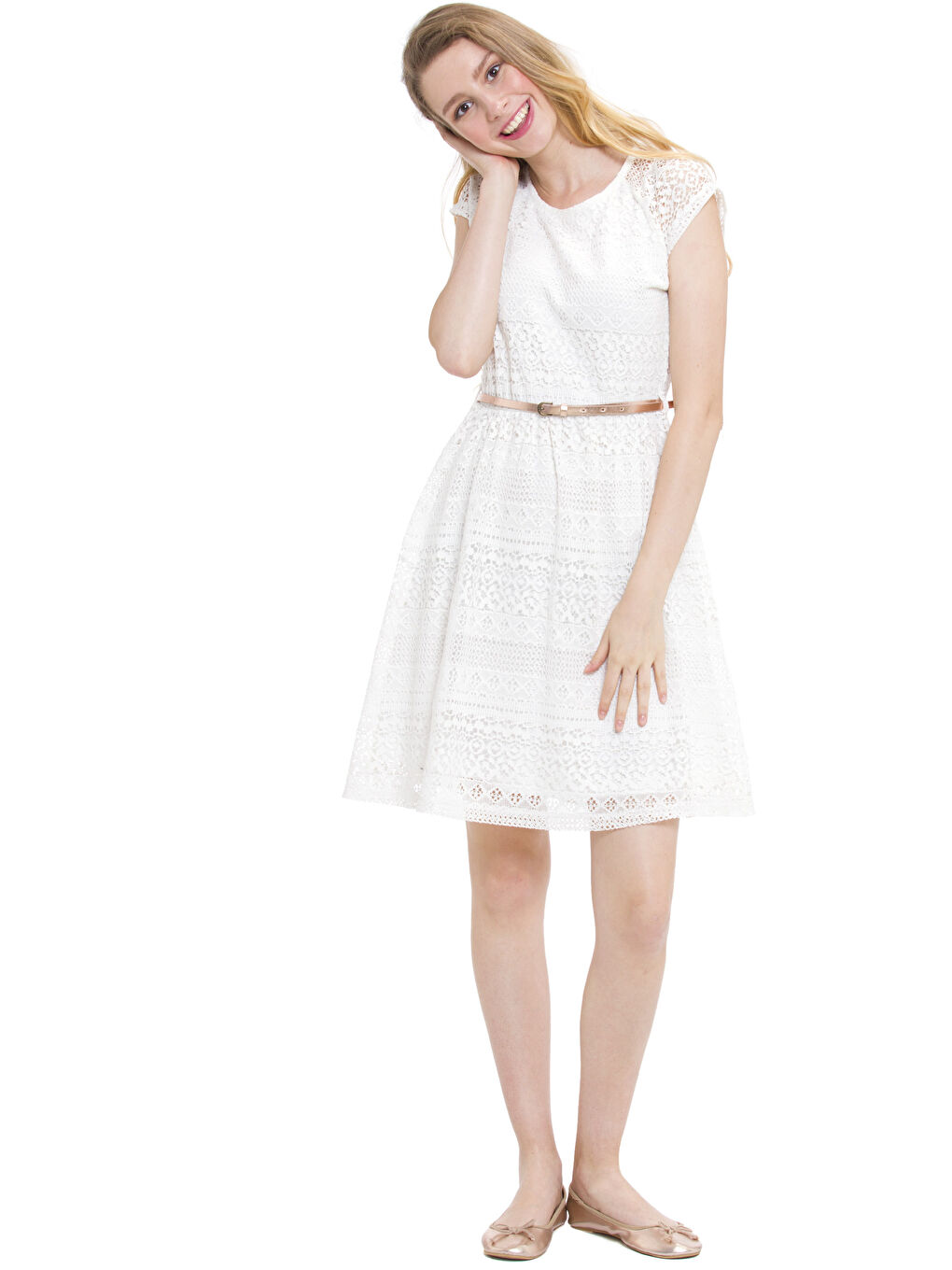 Damen Gerade Über Dem Knie Kleid-1