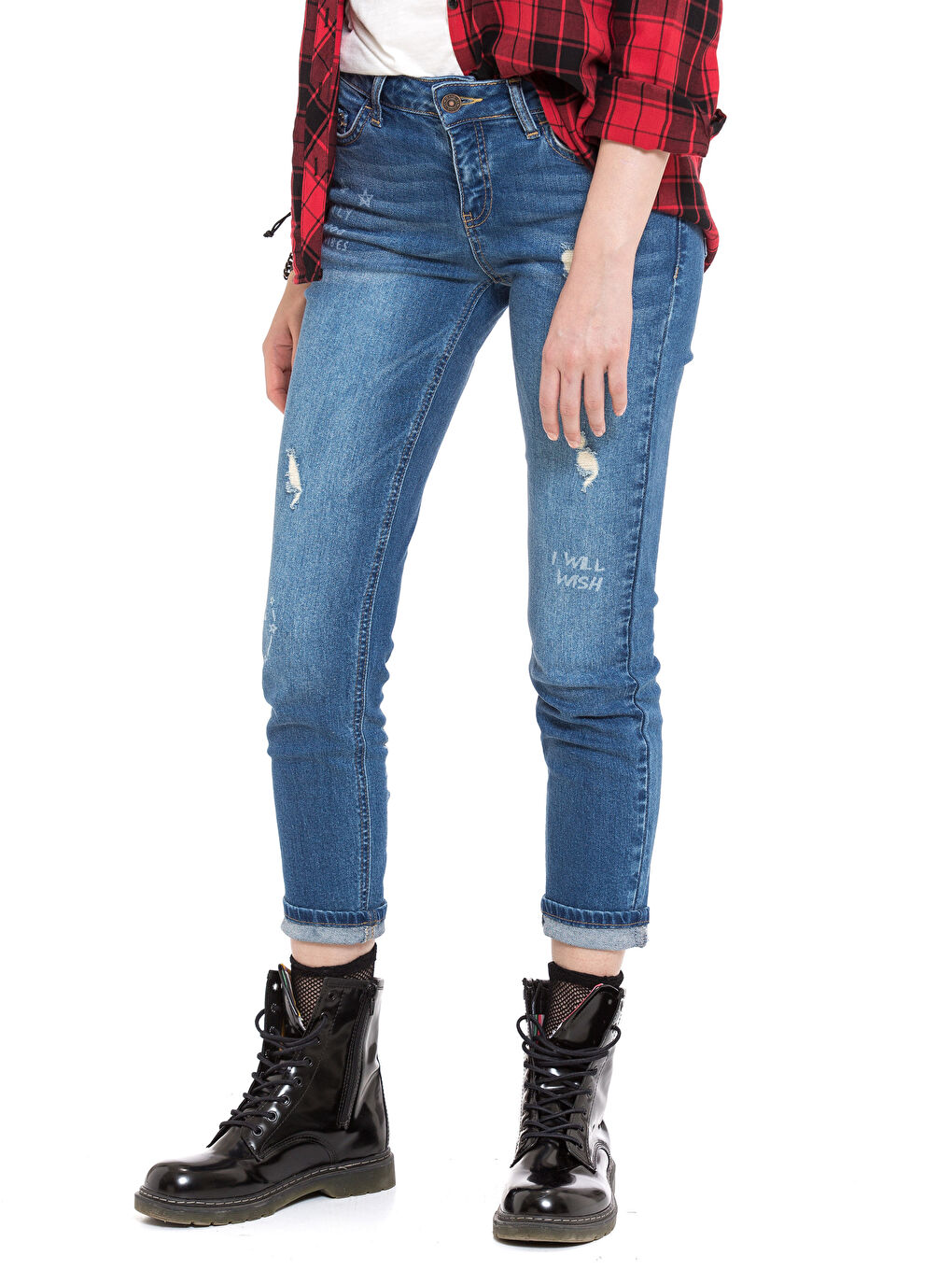 Orta İndigo Rodeo Jean Pantolon