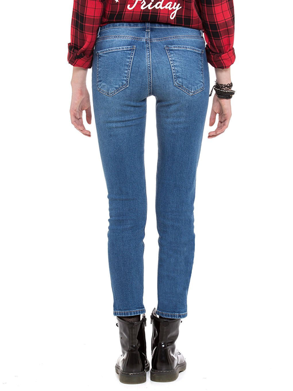 Orta İndigo Rodeo Jean Pantolon-1