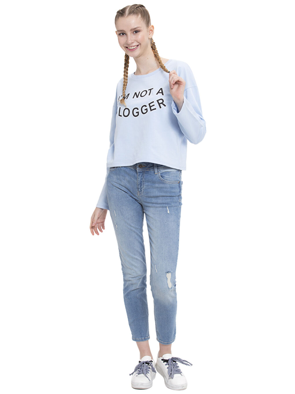 Açık Bebek Mavi Tişört-2