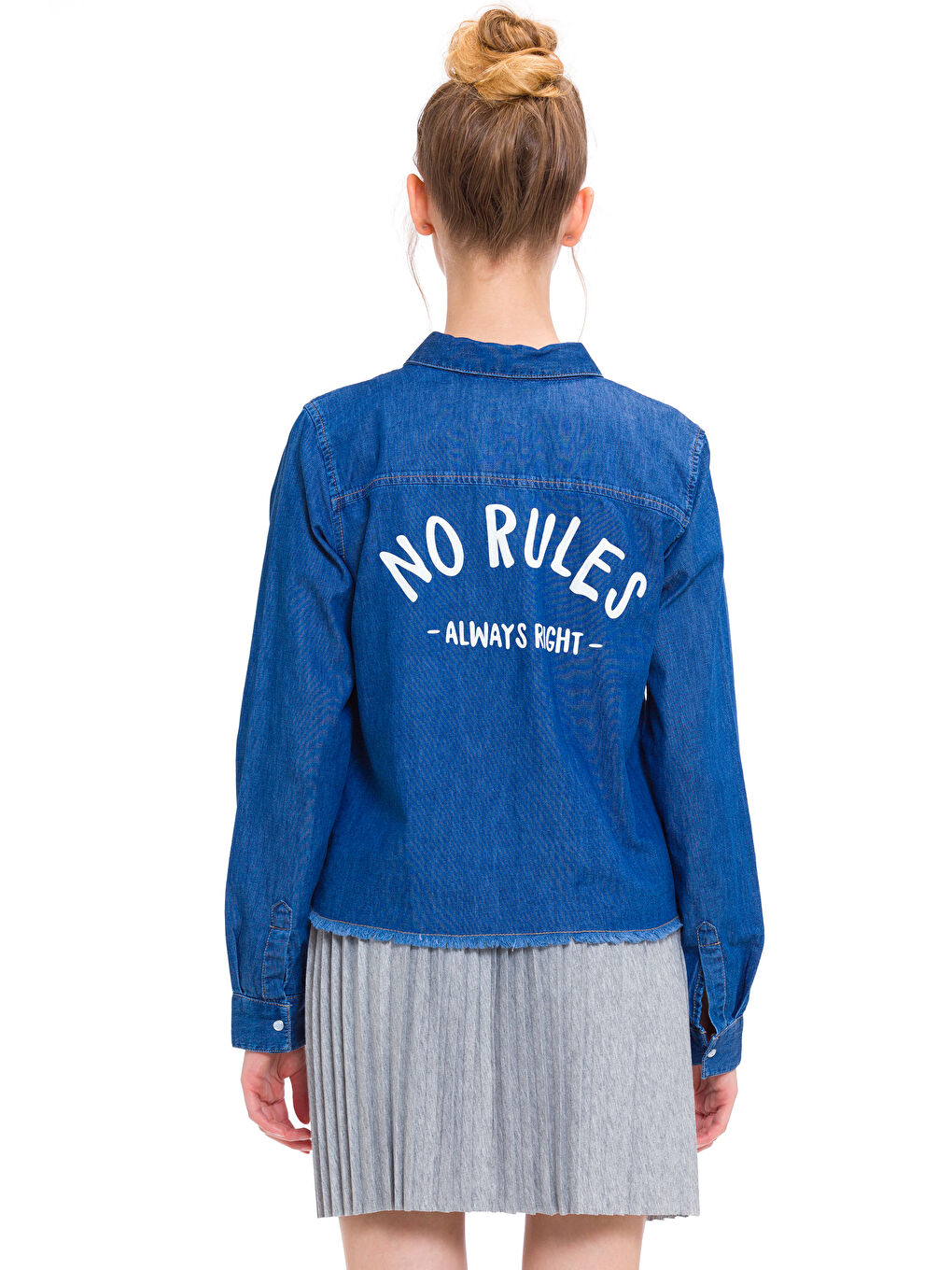 Orta İndigo Rodeo Jean Gömlek-2