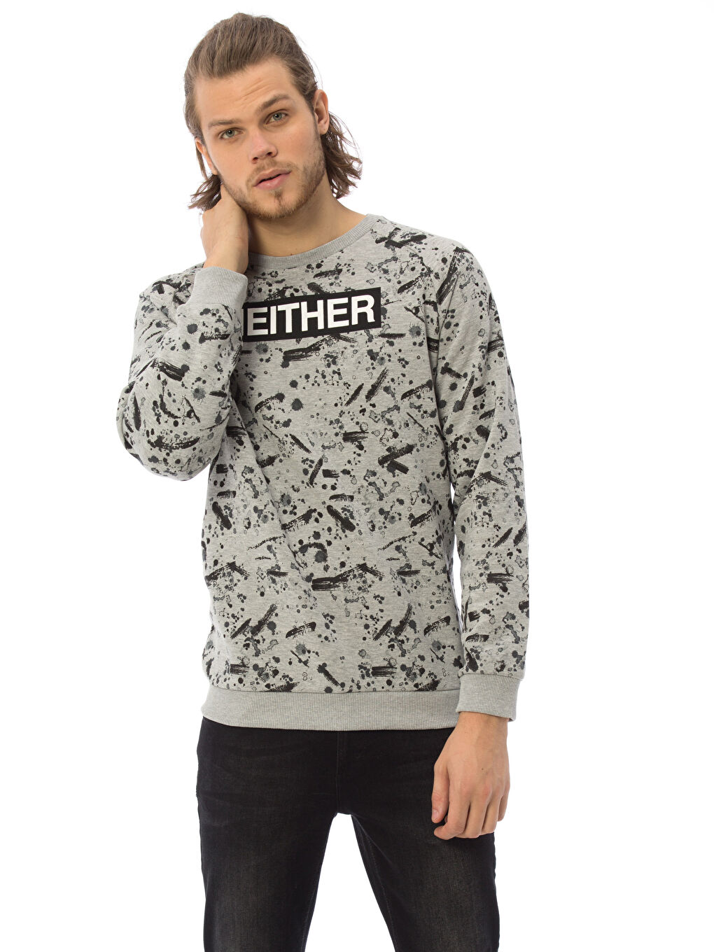 Pembe-Lila-Beyaz Sweatshirt