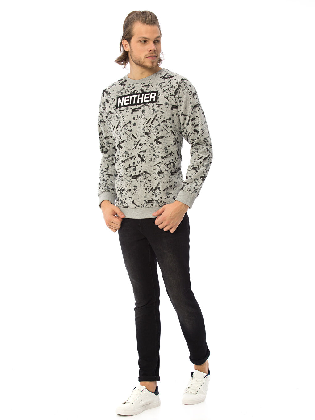 Pembe-Lila-Beyaz Sweatshirt-2