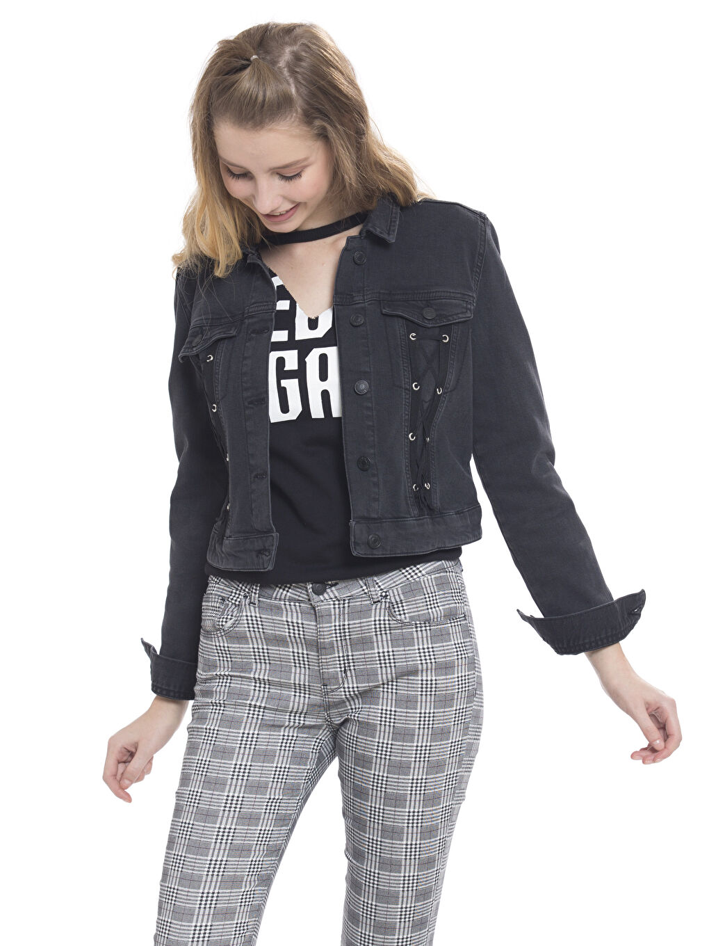 Woman BLACK Denim Jacket-1
