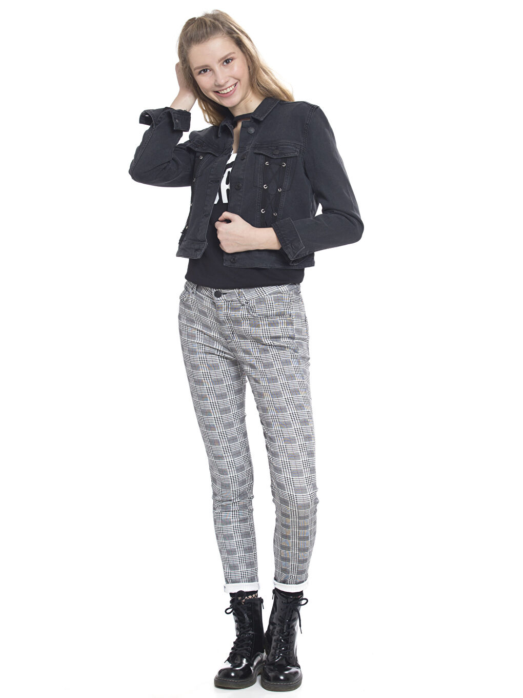 Woman BLACK Denim Jacket-3