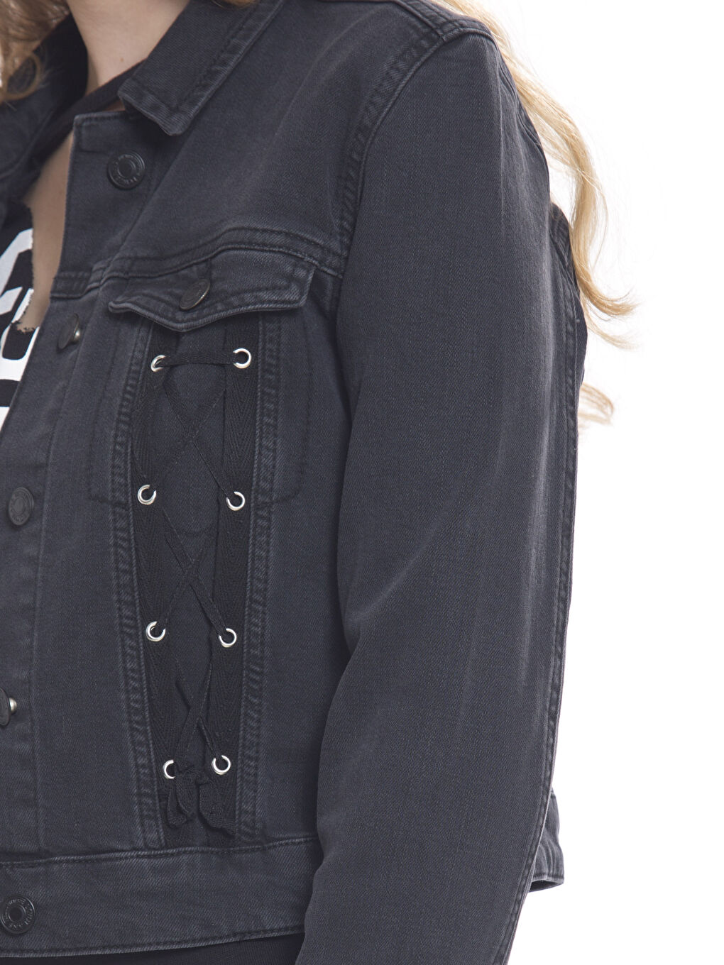 Woman BLACK Denim Jacket-4