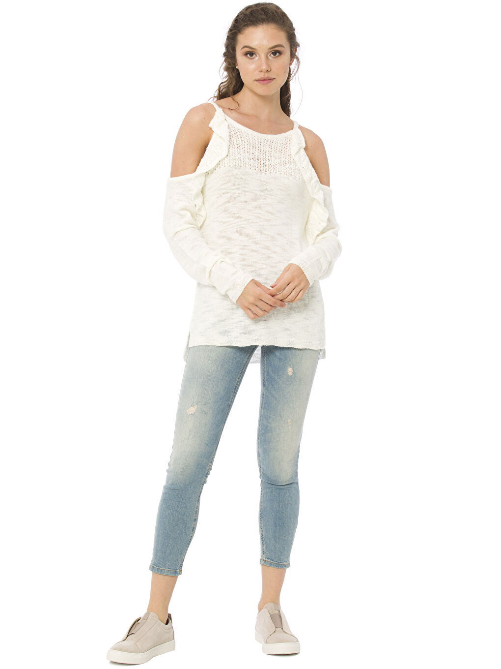 LCW Vision Frau ECRU Pullover -7KJ693Z8-D3W