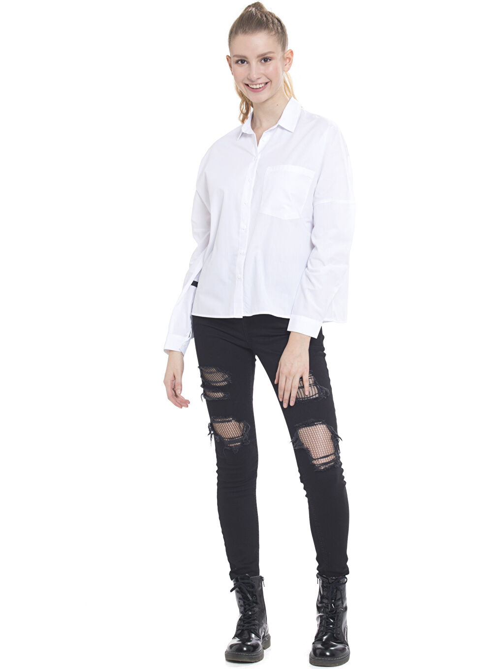 LCW Vision Standard Fit Long Sleeve Women's Shirt -7KJ786Z8-J5E
