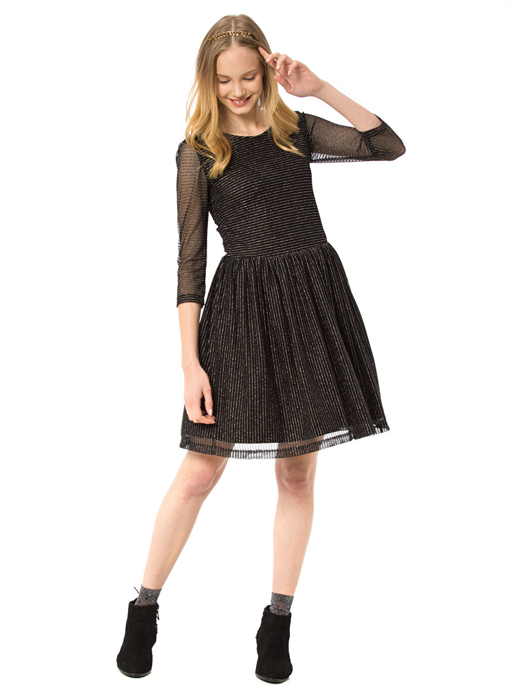LCW Vision Frau SCHWARZ Kleid -7KK008Z8-CVL