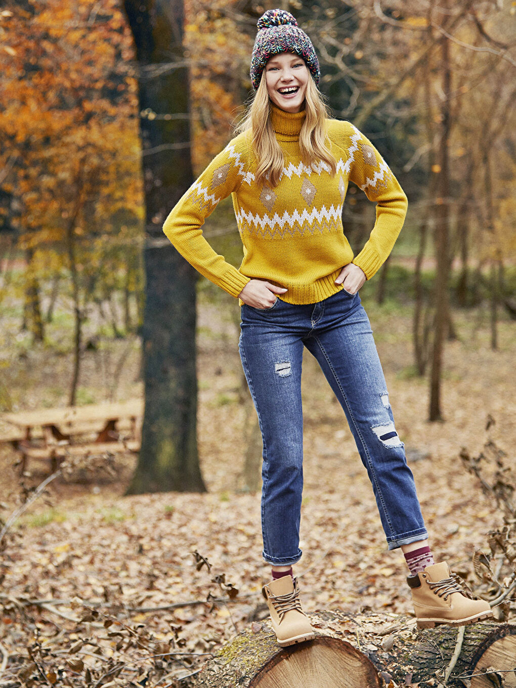 Pull-over JAUNE Femme