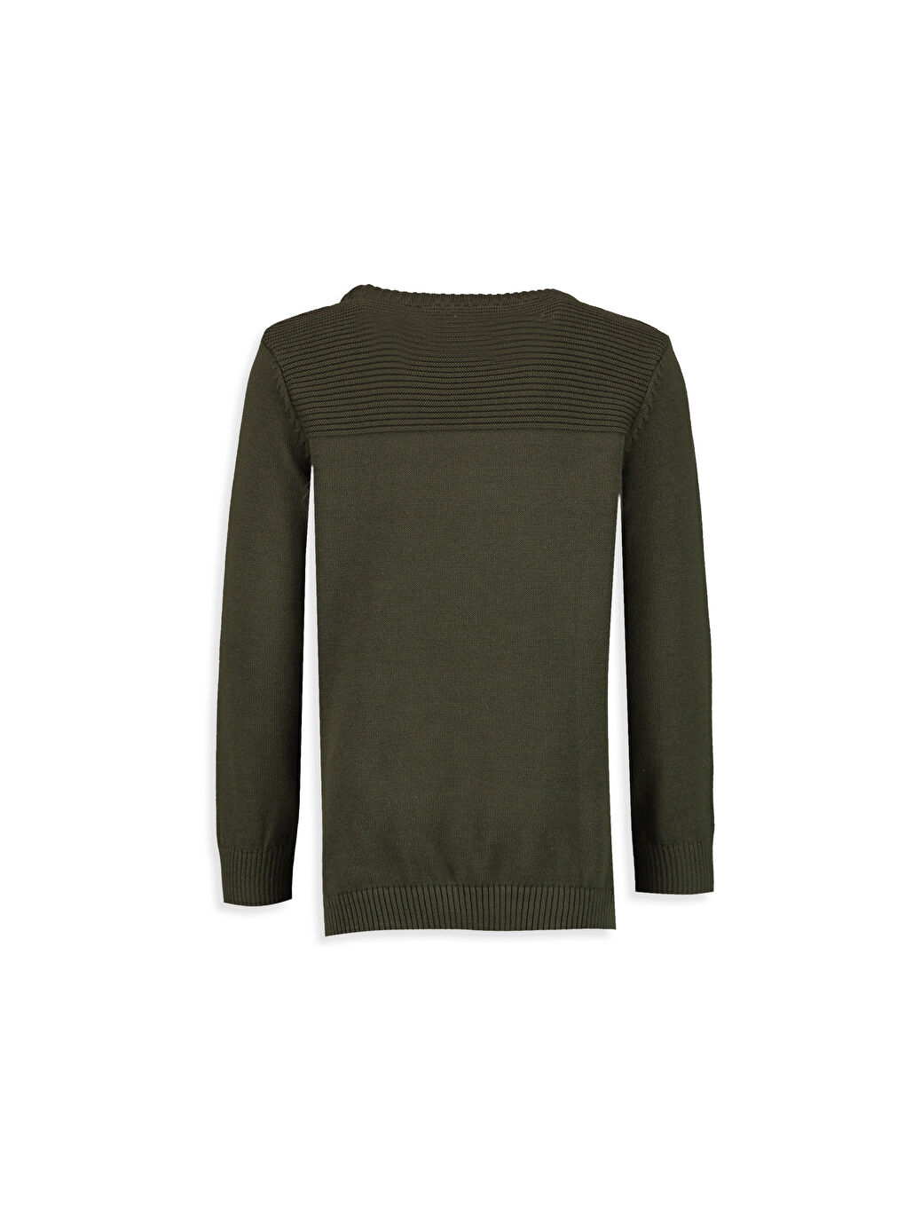 LCW Kids Haki Bisiklet Yaka Basic Uzun Kollu Erkek Çocuk İnce