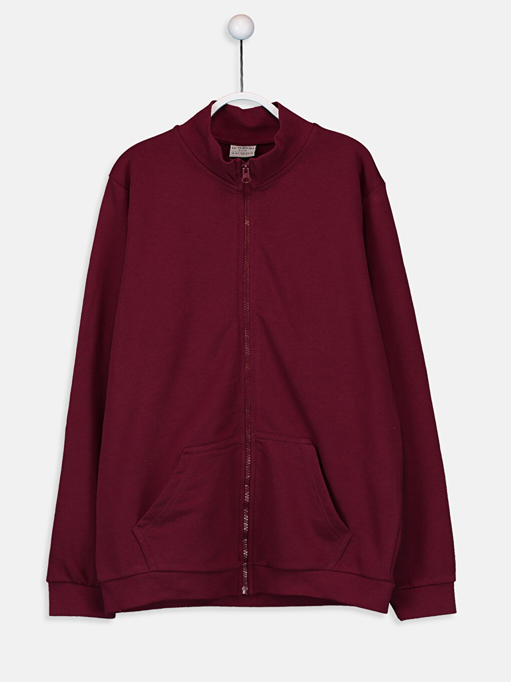 Sweat zippé ROUGE BORDEAUX Garçon