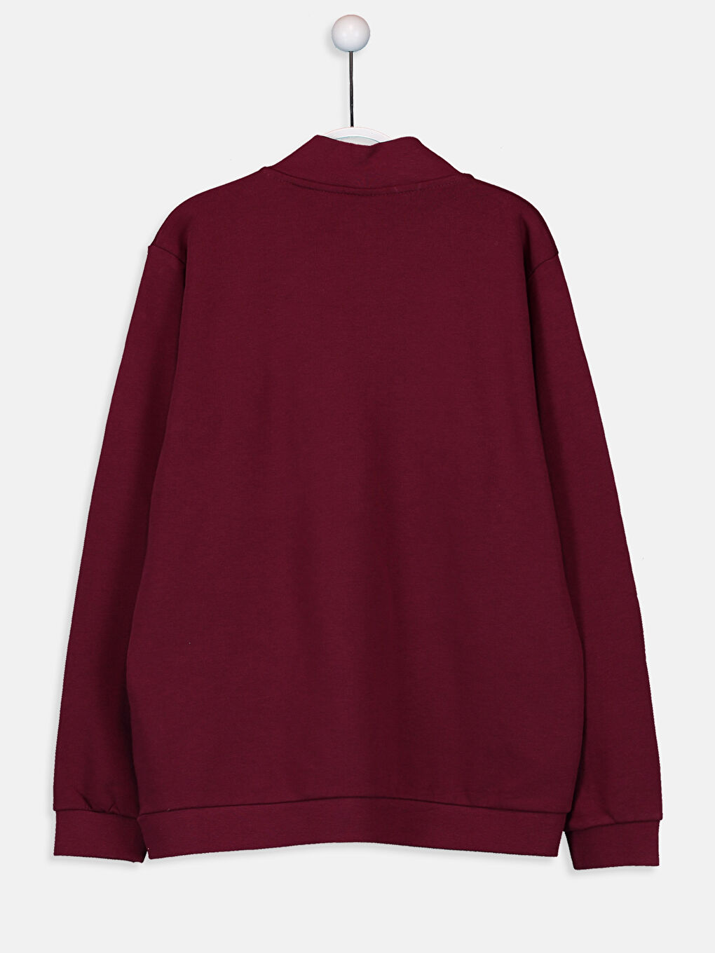 Sweat zippé ROUGE BORDEAUX Garçon-1