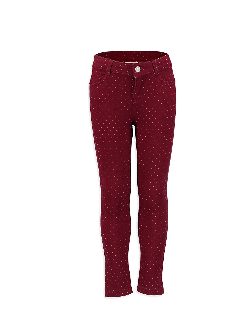 Девочки Бордовый Брюки-1