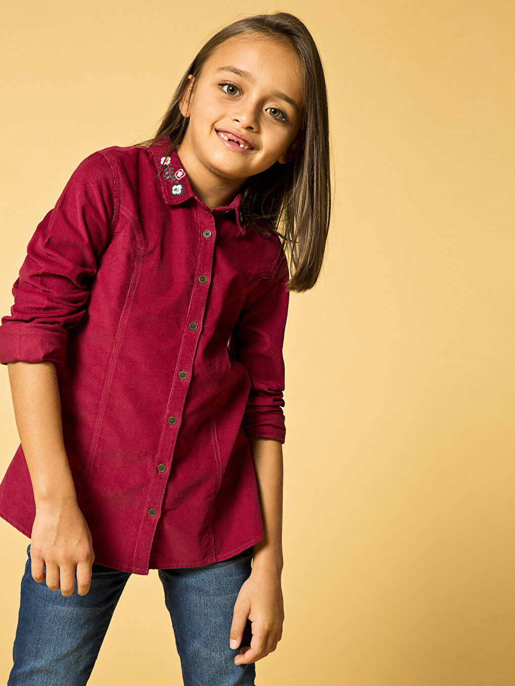 Chemise ROUGE BORDEAUX Fille