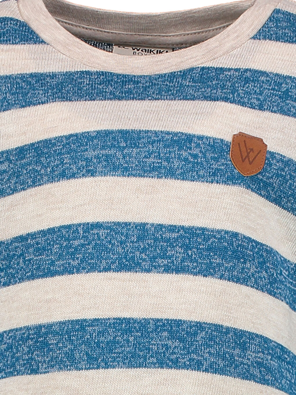 Beyaz-Açık Gri-Altın Tişört-2