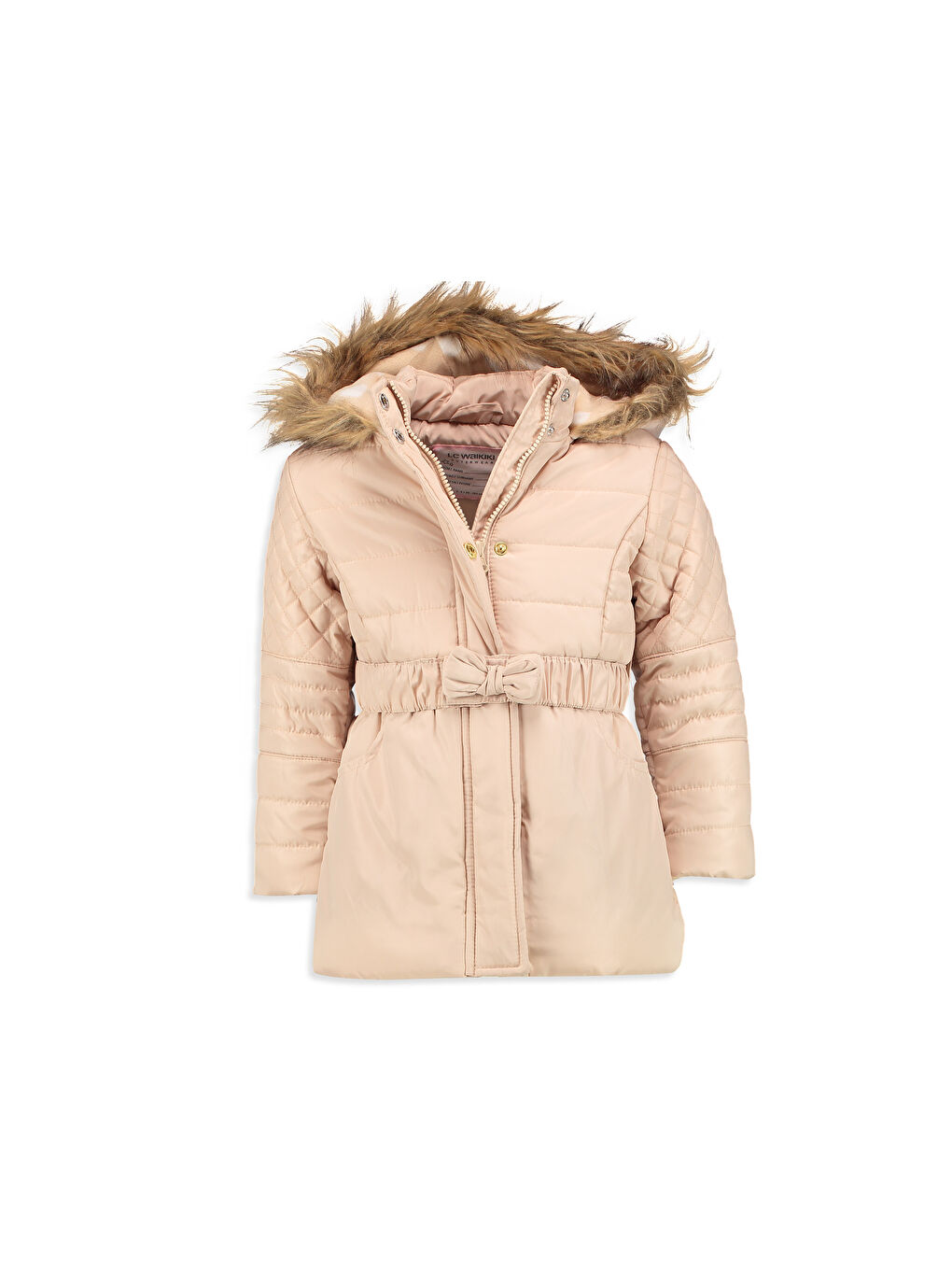 LCW Kids Girl BEIGE Overcoat -7K2804Z4-FNR