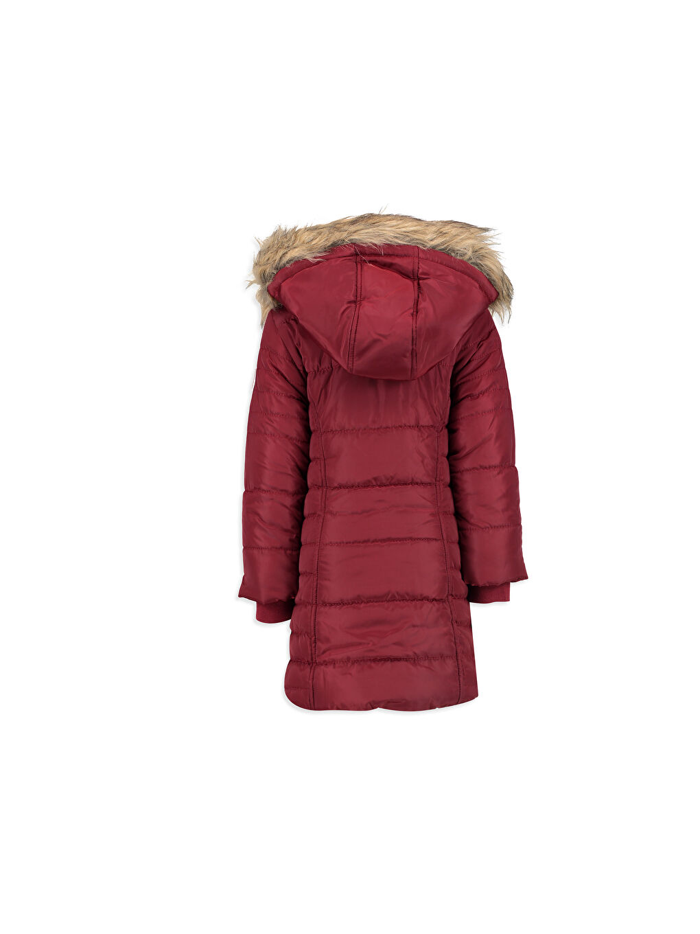 Момиче Бордо Палто-2