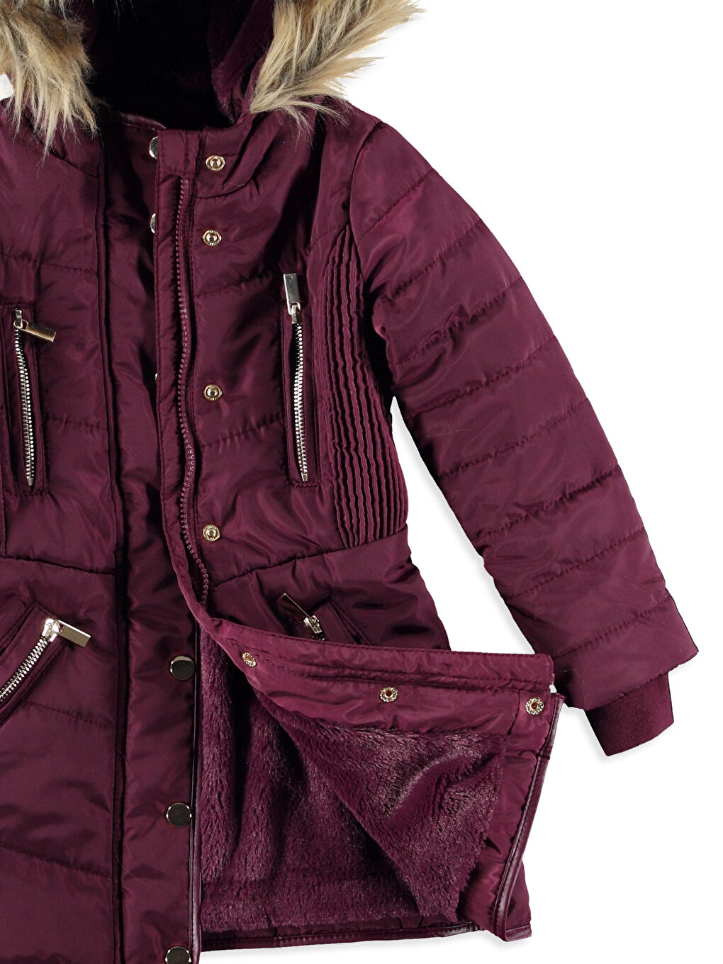 Девочки Бордовый Плащ-2