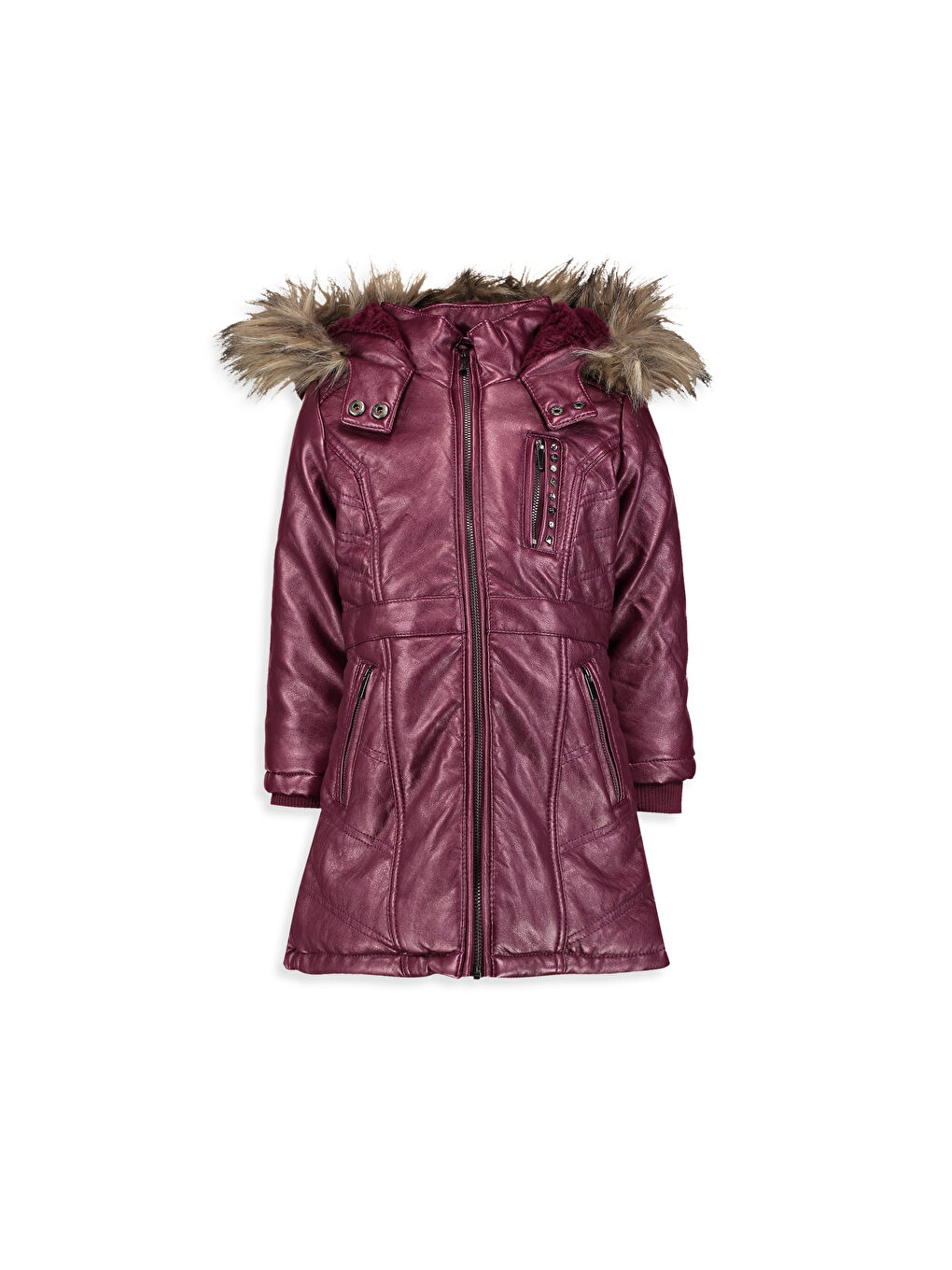 Kaput za devojčice sa kapuljačom i dugim rukavima-1