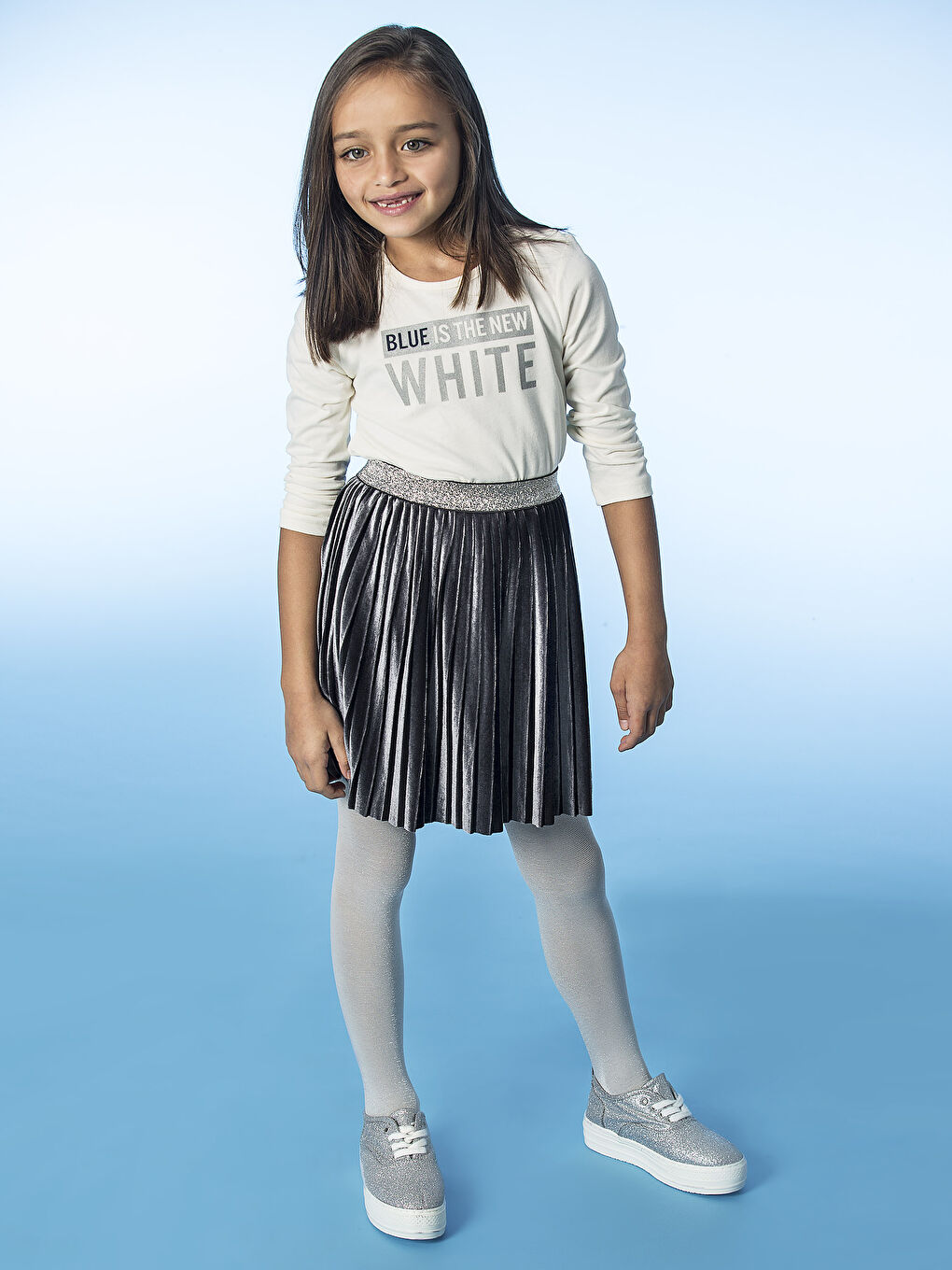 LCW Kids Girl ECRU T-Shirt -7K3696Z4-FDW